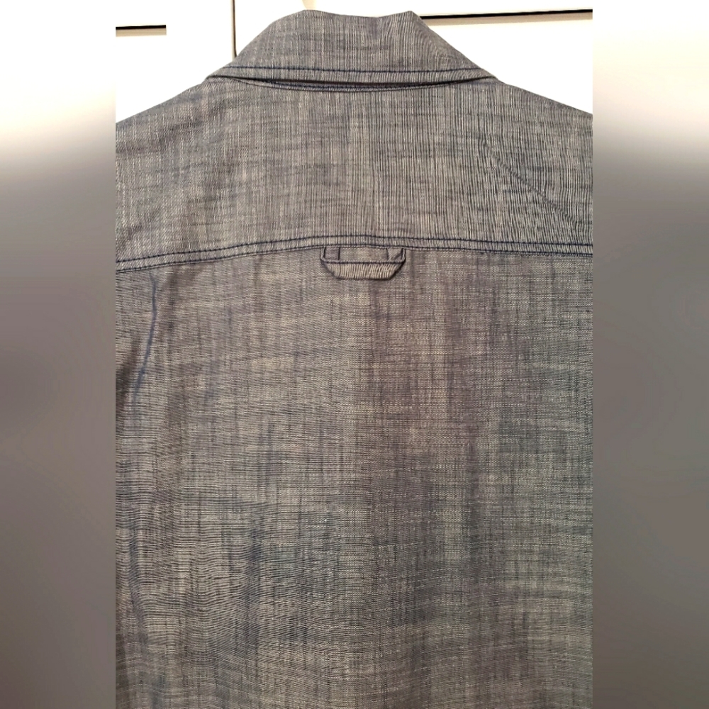 Sean John Tailored Fit Blue Grey 100 % Cotton, Short sleeves NWT Size XL - Picture 3 of 14